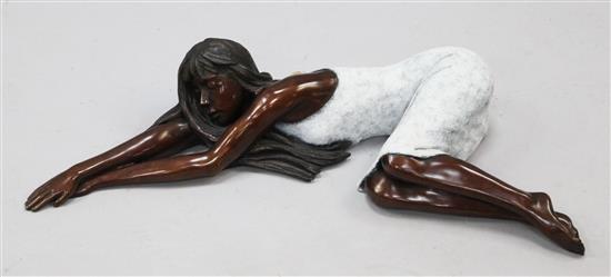 § Jonathan Wylder (1957-) a bronze figure; Michele, 28ins length
